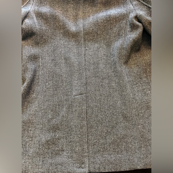 NWT 42L Michael Kors Men's Pike Slim-Fit Top Coat black/white Herringbone - Picture 10 of 11